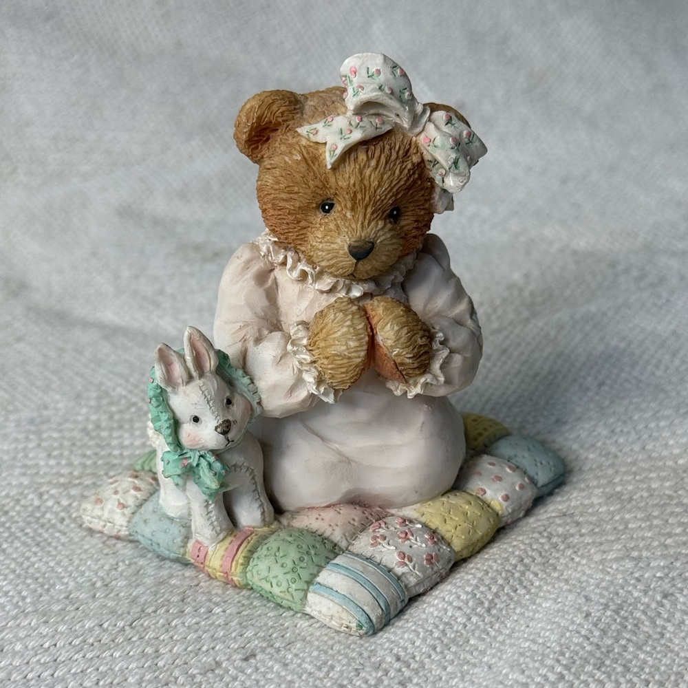 Vtg Cherished Teddies Patrice Praying Teddy 1992  Thank You For The Sky So Blue